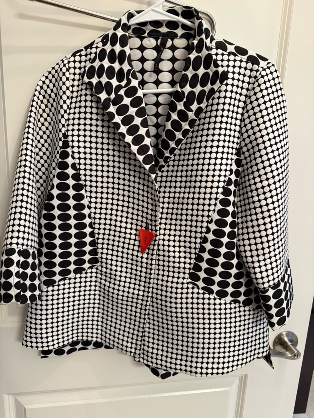Black & White Polka Dot Statement Blazer